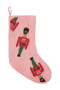 Nutcracker Beaded Christmas Stocking