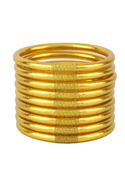 Gold All Weather Bangles - Extra Large (Set of 9)