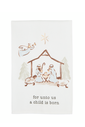 For Unto Us Tea Towel