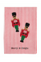 Christmas Nutcracker Beaded Tea Towel