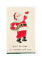 Wreath Santa Tea Towel