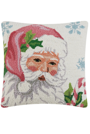 Santa Hook Pillow in White