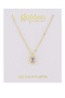 18k Gold Plated Light Amethyst Baguette Pendent Necklace