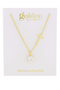 18k Gold Plated Cubic Zirconia Crystal & Gold Cross Necklace