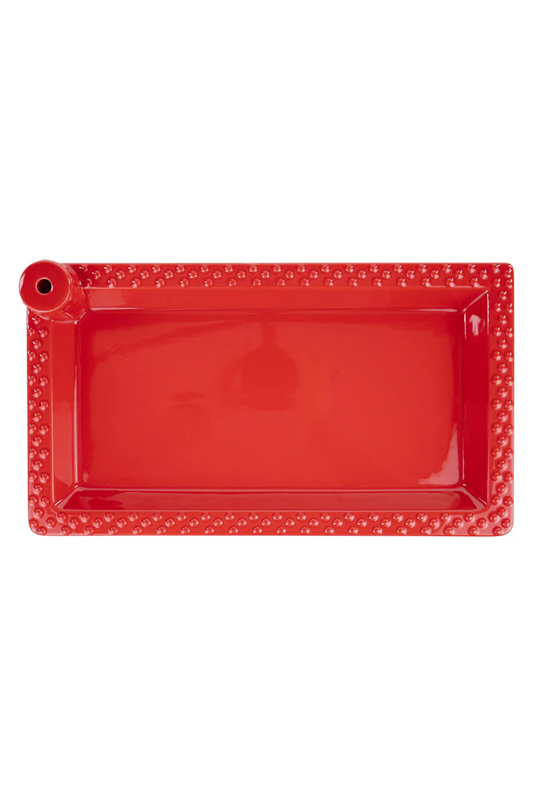 Red Rectangular Platter