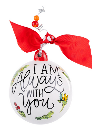 Red Bird Always With You Wreath Ornament