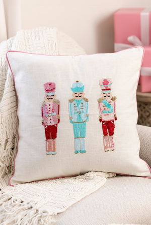 Nutcracker Sequin Square Pillow