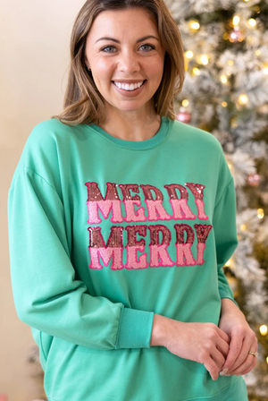 Sarah Sweatshirt in Merry Merry