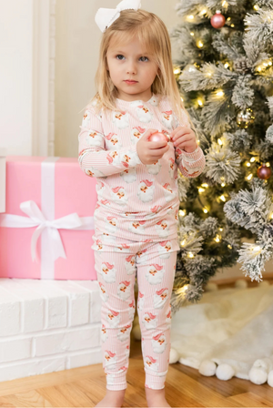 Toddler Pink Santa Baby Pajama Set