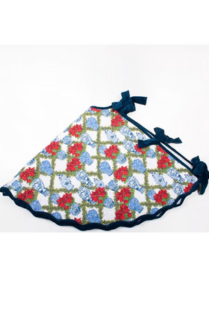 Poinsettia Quilted Tree Skirt