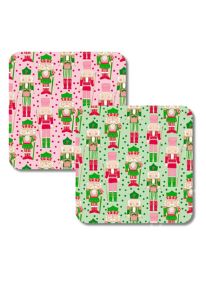 Holiday Nutcracker Double Sides Paper Coasters (Set of 8)