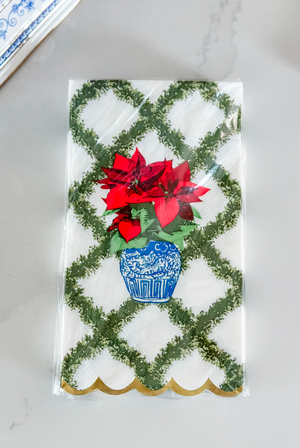 Poinsettia Paper Guest Towels