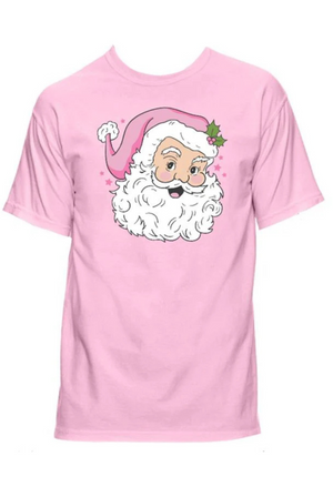 Santa with Pink Hat T-Shirt