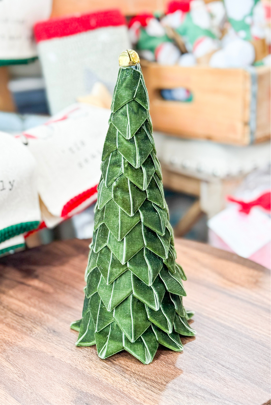 Small Green Velvet Ribbon Tree