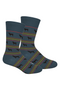 Brown Dog Boykin Stripe Socks in Bluestone