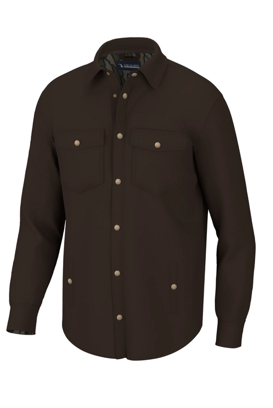 Local Boy Sportsman's Shacket in Brown