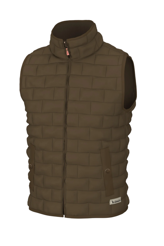 Local Boy Brick Quilted Vest in Mocha