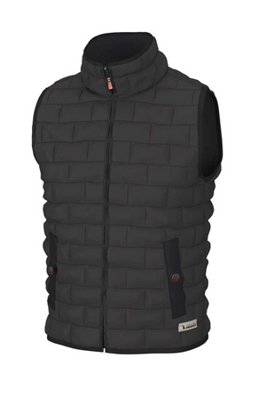 Local Boy Brick Quilted Vest in Charcoal