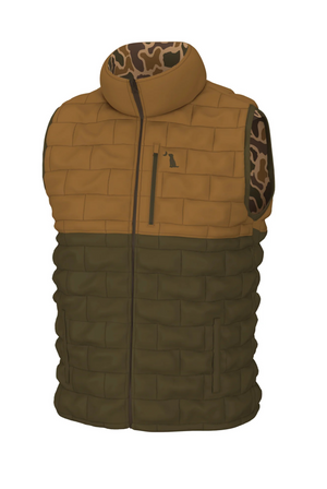 Local Boy Duck Down Vest in Old School Camo