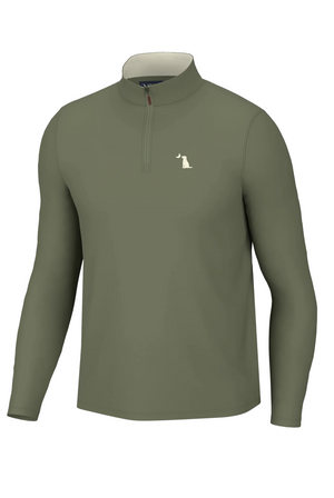 Local Boy Bentley Quarter Zip in Marsh Green