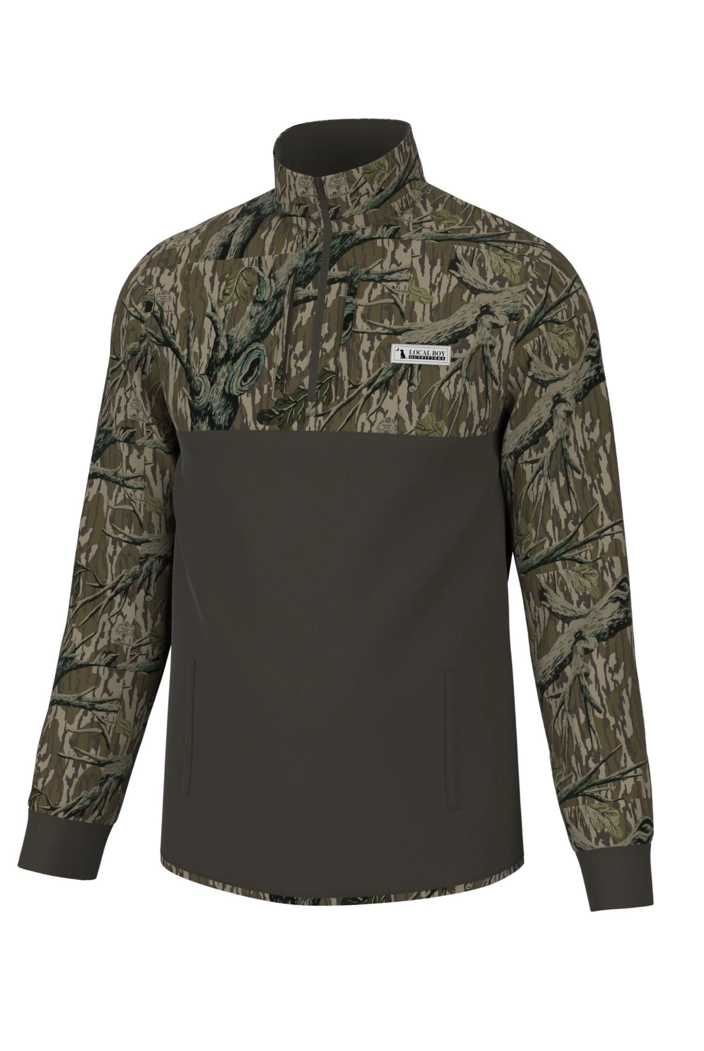 Local Boy Fielder Quarter Zip Pullover in Tree Stand