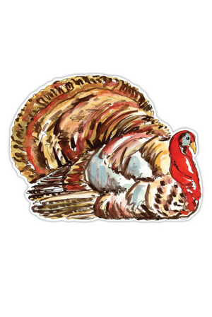 Handpainted Turkey Posh Die-Cut Placemat