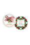 Handpainted Traditional Pine Plaid Scalloped Gift Tags