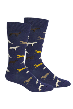 Brown Dog Command Socks in Insignia Blue