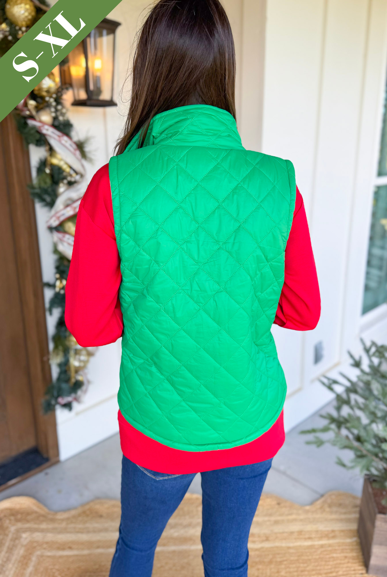 Libby Reversible Vest in Green