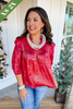 Michelle McDowell Parker Top in Frosted Cranberry