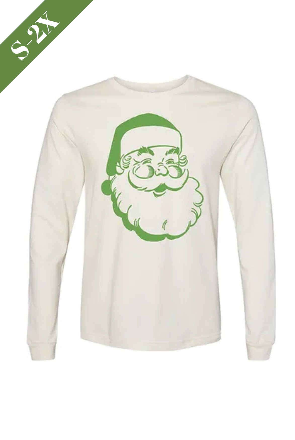 Santa Face Long Sleeve Tee