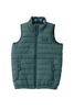 Kid's Puffer Vest in Posy Green with Sea Turtle Print Liner