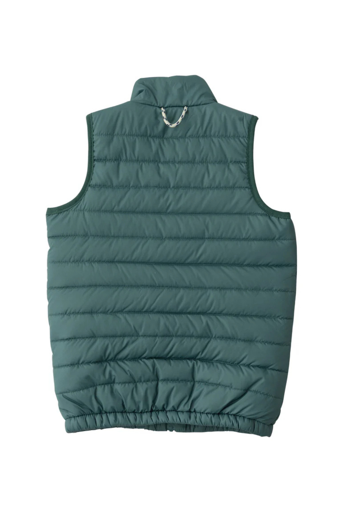 Kid's Puffer Vest in Posy Green with Sea Turtle Print Liner