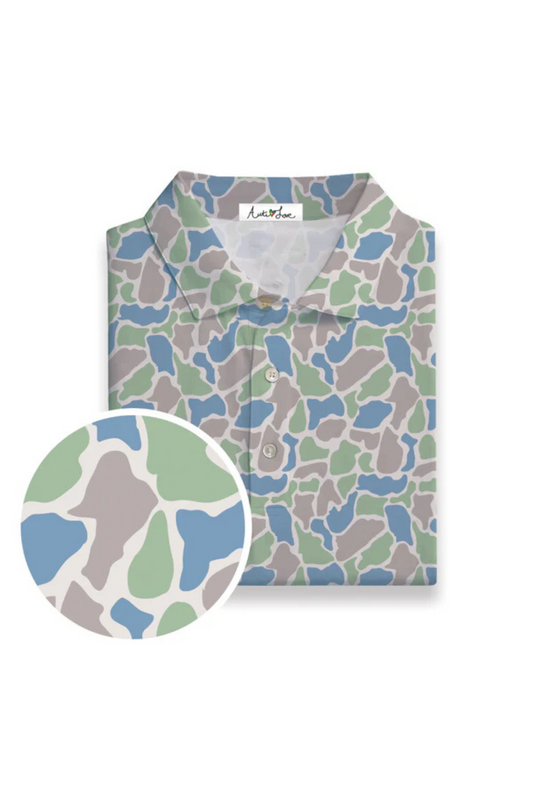 AutiLove Youth Coastal Camo Polo