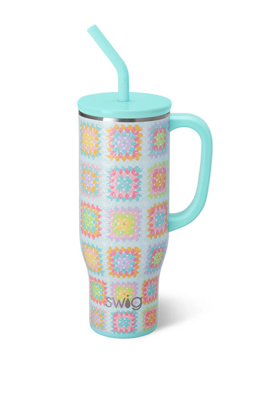 Swig Mega Mug 30oz in Granny Squares