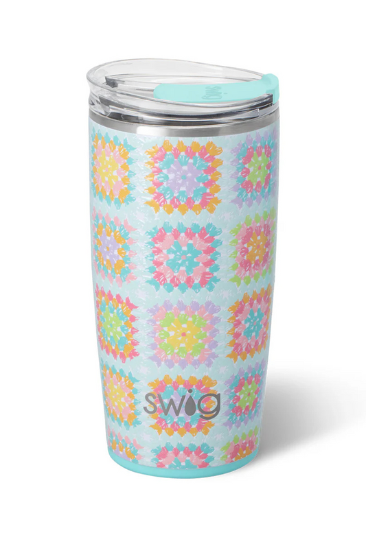 Swig Tumbler 22oz in Granny Squares