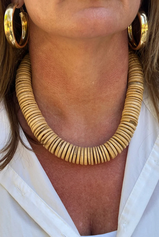 Merritt Millie Beige Coconut Shell Necklace