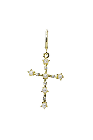 Harper Pearl Cross Charm