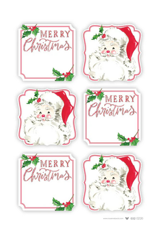 Candy Canes and Santa Die-Cut Sticker Sheet