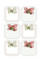 Red & Green Christmas Bows Die-Cut Sticker Sheet