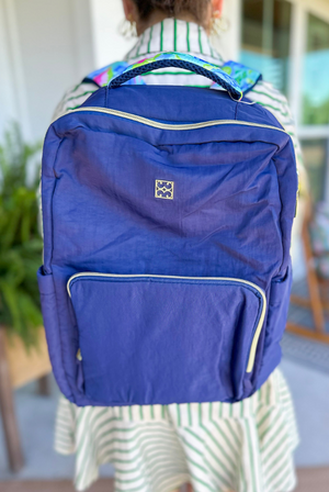 Mary Square Travel Backpack in Navy