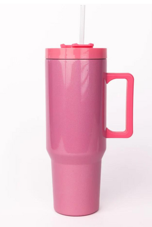 Mary Square To-Go Tumbler Pearlized Pink 30oz
