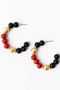 Medium Janette Earrings in Red & Black