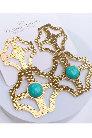 Stacey Bubble Turquoise Earrings