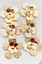 Triple Flower Gold Earrings