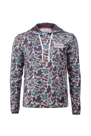 Fieldstone Youth Script Midweight Hoodie in Camo