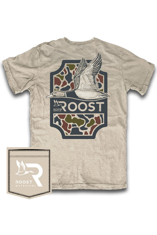 Roost Camo Shield T-Shirt in Sand