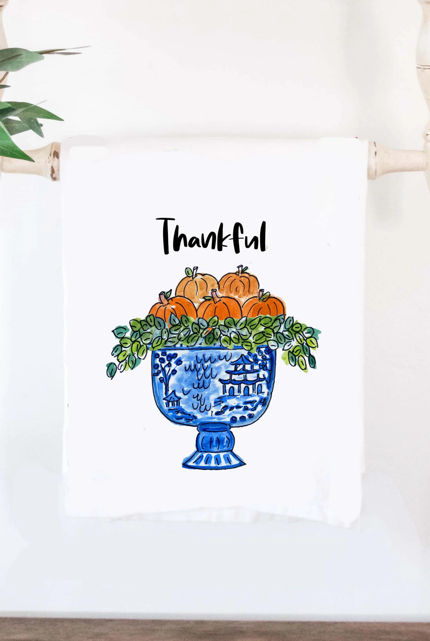 Fall Topiary Tea Towel