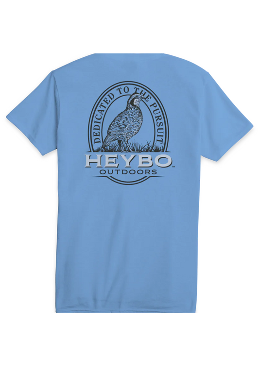 Heybo Quail Stamp T-Shirt in Azure