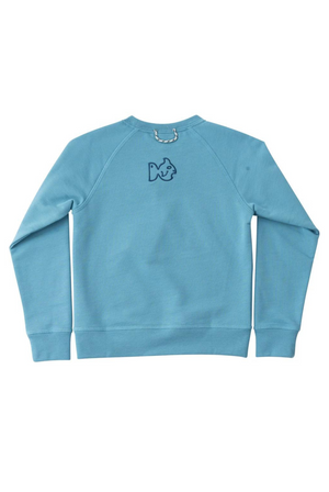 Boy's Crew Control Sweatshirt in Adriatic Blue